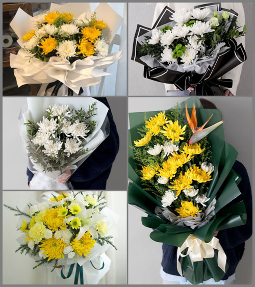 山东青岛胶州市胶东街道白事花束代送